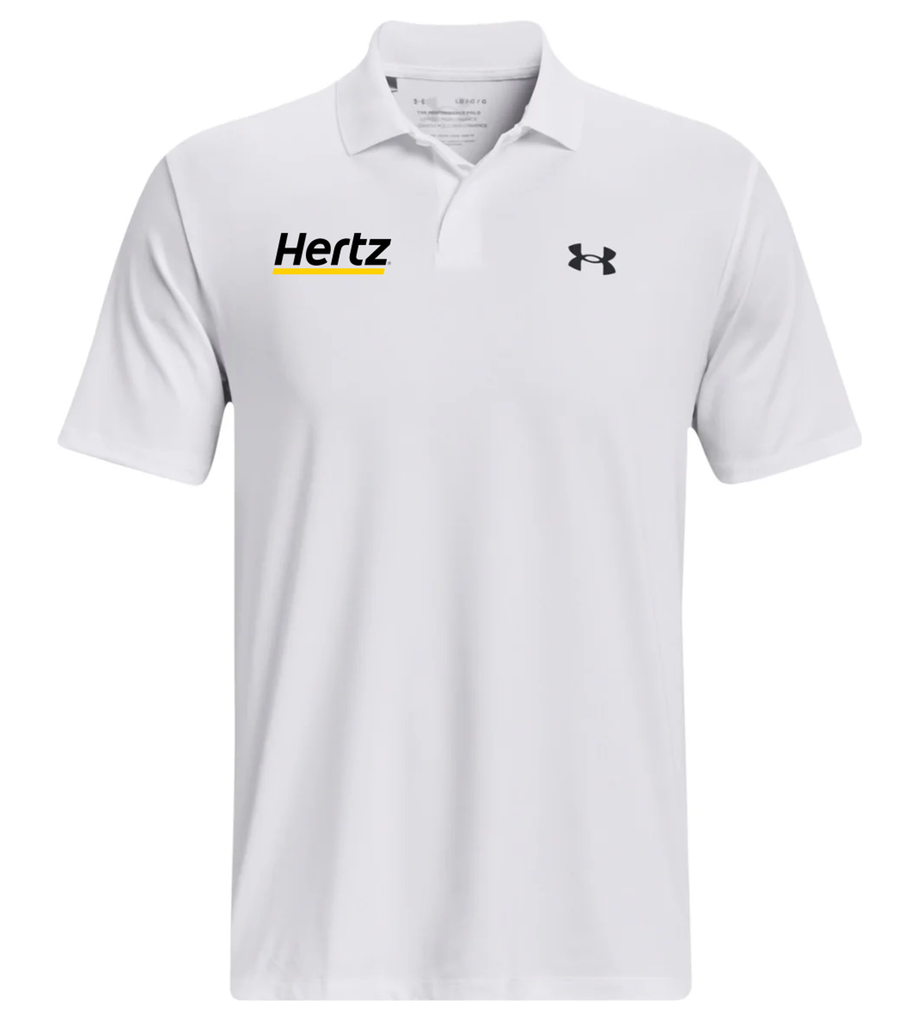 Under Armour Men's Performance 3.0 Golf Polo White with Hertz
